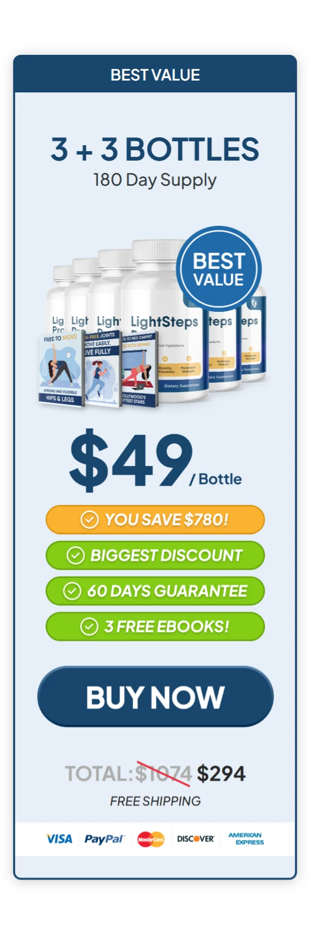 LightSteps Pro™ 6 bottles pricing
